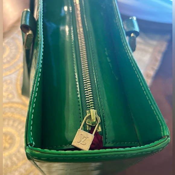 Authentic Louis Vuitton Vernis Columbus bag custom colored green LW1929 - Picture 14 of 16